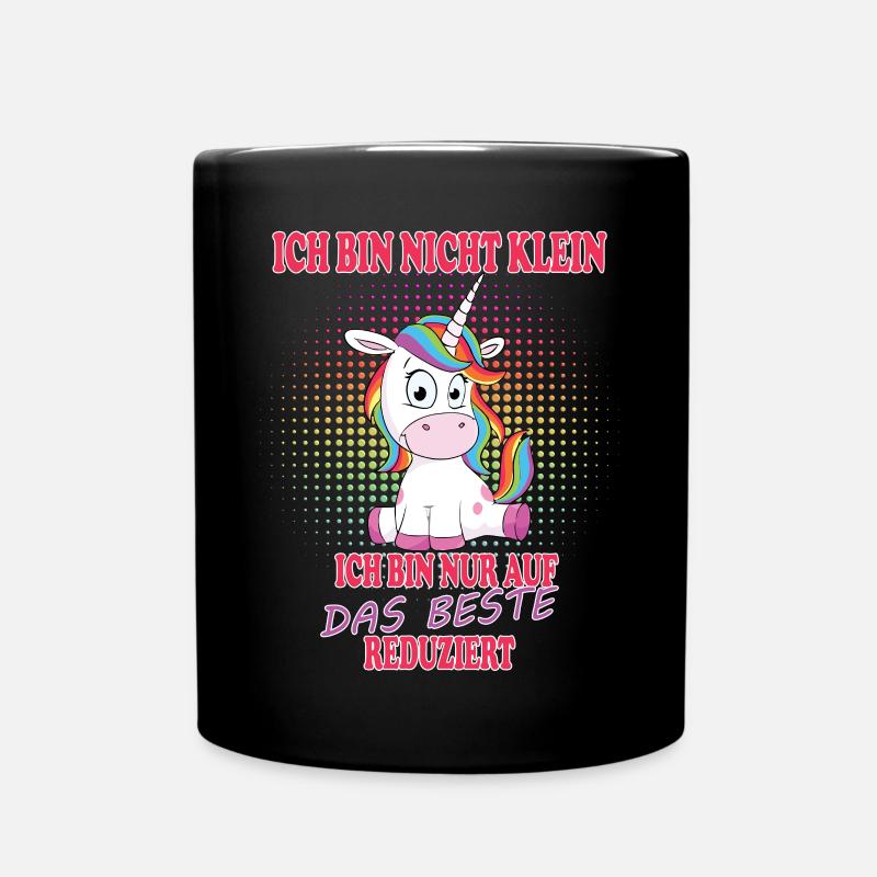 ich bin nicht klein - Einhörner, Einhorn Mädchen - Tasse einfarbig - Schwarz