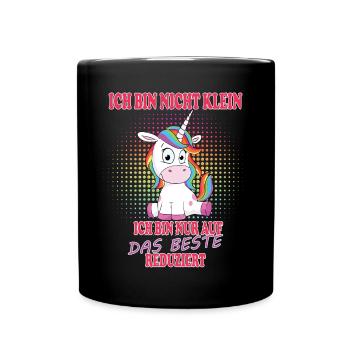 Ich bin nicht klein - Tasse einfarbig - Schwarz - Vorne