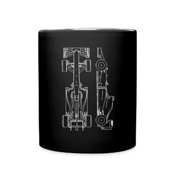 Racing Car Car Racing F1 Gift Idea Man - Full Colour Mug - black - Front