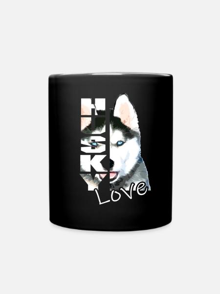 Husky Love - Mug uni - noir