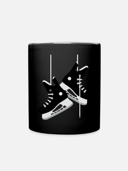 Eishockey Schlittschuhe - Tasse einfarbig - Schwarz
