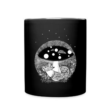 Niedlicher Kleiner Fuchs - Tasse einfarbig - Schwarz - Vorne