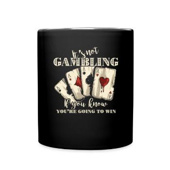 Chemise de poker - Mug uni - noir - Devant