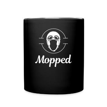 Moped Motorroller Mofa Schwalbe Simson Geschenk - Tasse einfarbig - Schwarz - Vorne