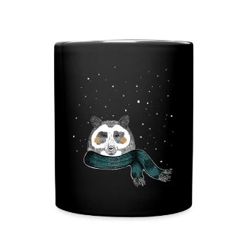 Winter Bär - Tasse einfarbig - Schwarz - Vorne
