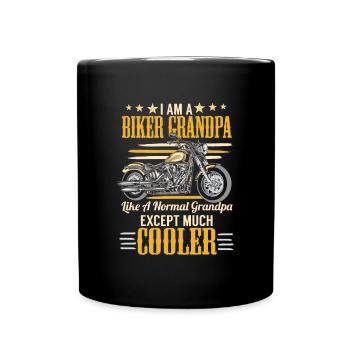 Motorcycle Grandpa Cool Shirt Gift - Full Colour Mug - black - Front