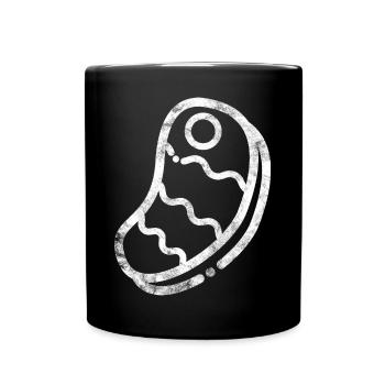 Fleisch - Tasse einfarbig - Schwarz - Vorne
