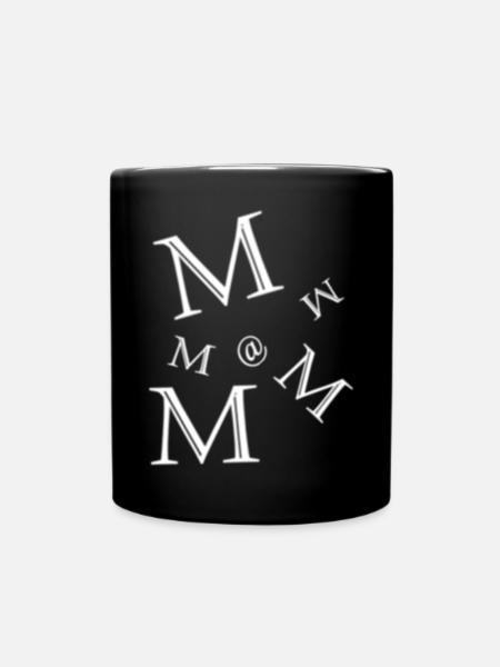 Buchstaben M Lustig - Tasse einfarbig - Schwarz