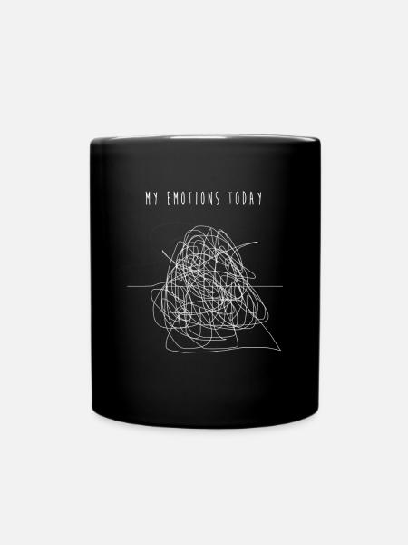 Emotion Gefühle - Tasse einfarbig - Schwarz
