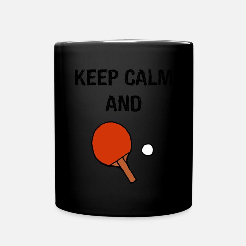 Gardez le tennis de table calme - Mug uni - noir