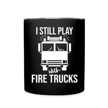 Funny Firefighter's Firefighter Gift For Fireman - Full Colour Mug - black - Front