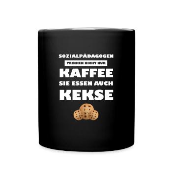 Sozialpädagogen Trinken Nicht Nur Kaffee… - Tasse einfarbig - Schwarz - Vorne