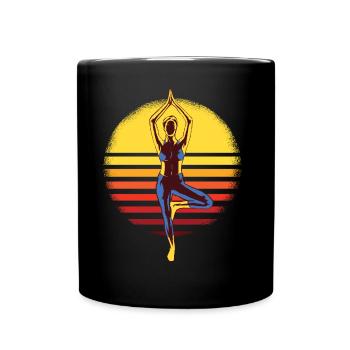 yoga - Full Colour Mug - black - Front