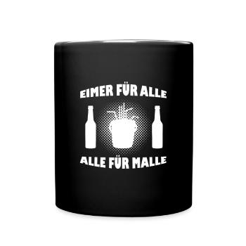 Malle Mallorca Bier Party Eimer Sangria Geschenk - Tasse einfarbig - Schwarz - Vorne