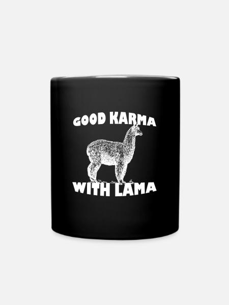 lama - Mug uni - noir