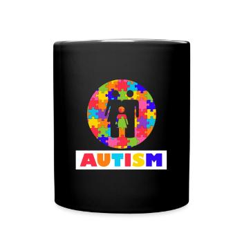 Vintage Autism Autism Awareness Month - Tasse einfarbig - Schwarz - Vorne