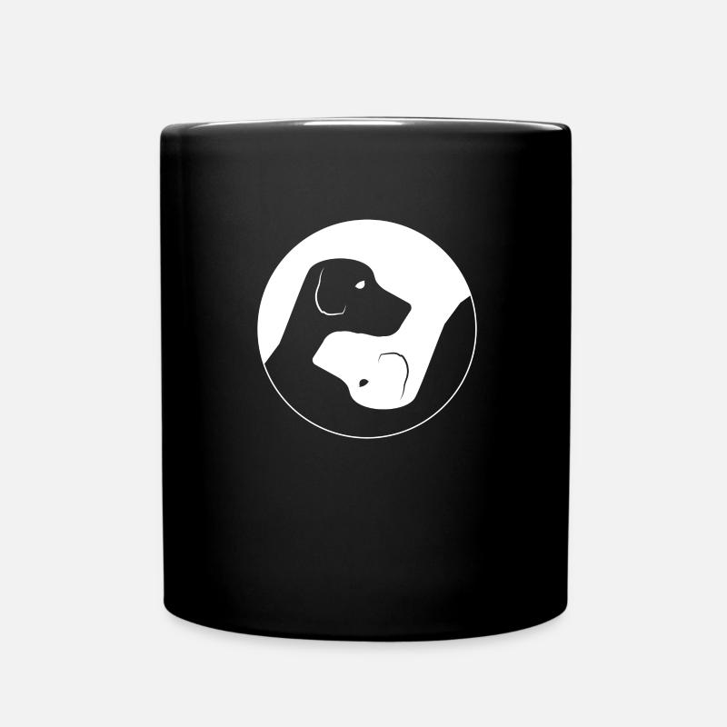 Yin Yang Chien Chien Noir Blanc Cadeau De La Vie - Mug uni - noir