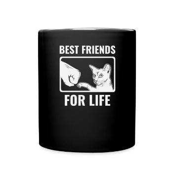 Cat Best Friend Forever Gift - Full Colour Mug - black - Front