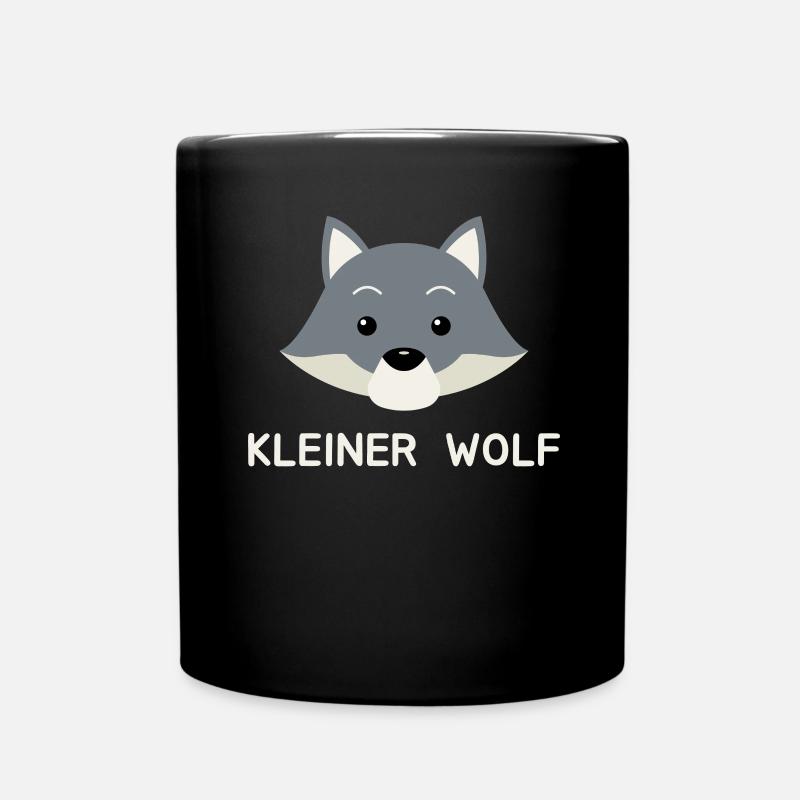 Wölfe Kleiner Wolf Rudel Wald Mystik Geschenk - Tasse einfarbig - Schwarz