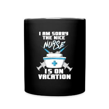 La belle infirmière est en vacances - Mug uni - noir - Devant
