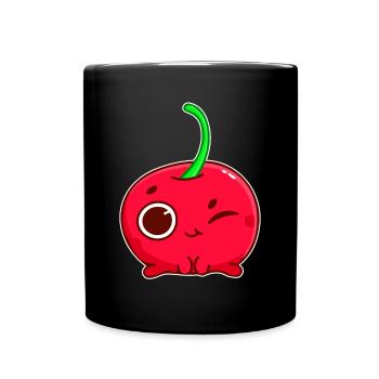 Sweet clins de cerises - design - Mug uni - noir - Devant