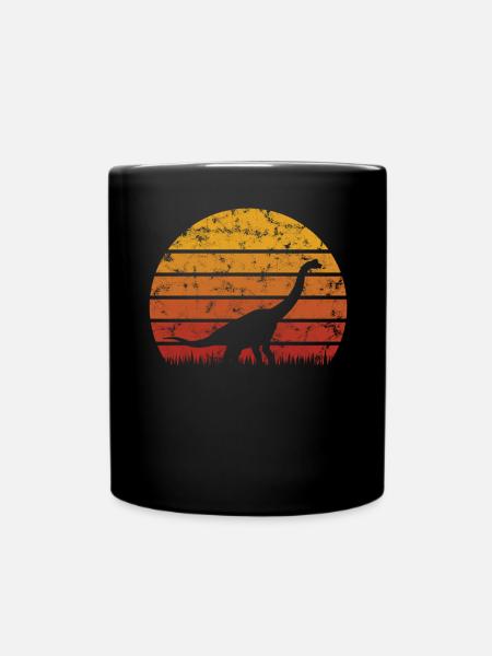 Brachiosaurus Dinosaurier Vintage Saurier Geschenk - Tasse einfarbig - Schwarz