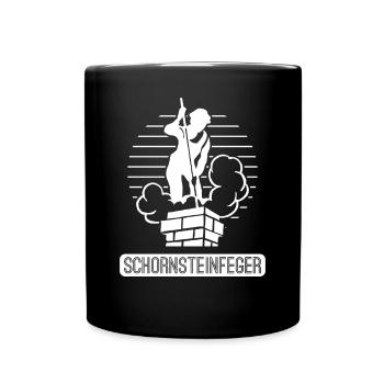 Schornsteinfeger aus Leidenschaft - Tasse einfarbig - Schwarz - Vorne