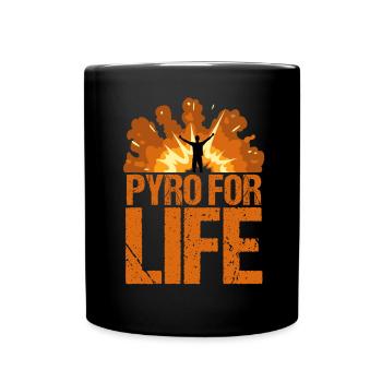PYRO FOR LIFE Feux d'artifice du Nouvel An - Mug uni - noir - Devant