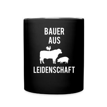 Bauer aus Leidenschaft - Tasse einfarbig - Schwarz - Vorne