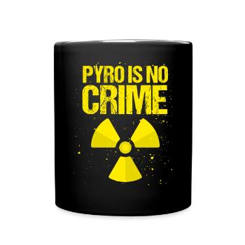 Pyro n'est pas un crime pyromane explosion de feux d'artifice - Mug uni - noir - Devant