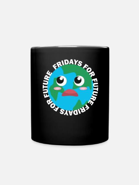 Fridays for Future - Tasse einfarbig - Schwarz