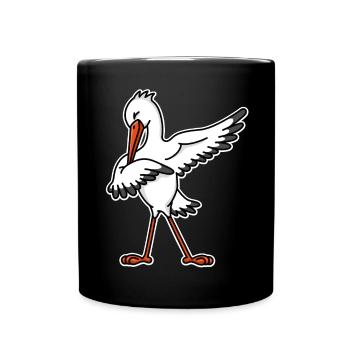 Dab dabbing annonce de grossesse de cigogne - Mug uni - noir - Devant