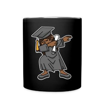Schwarzes Mädchen Student dab Abschluss Schule - Tasse einfarbig - Schwarz - Vorne