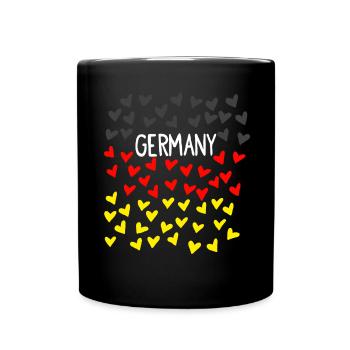 fussball fussball deutschland fussballmannschaft - Tasse einfarbig - Schwarz - Vorne