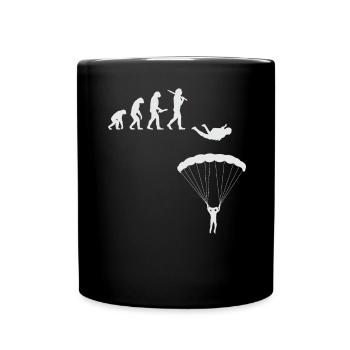 Skydiving Evolution Parachute Gift - Full Colour Mug - black - Front