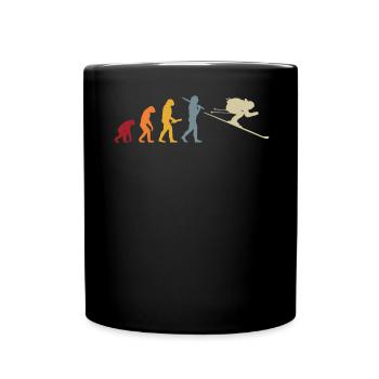 Evolution Ski descente Slalom Piste Party Cadeau - Mug uni - noir - Devant