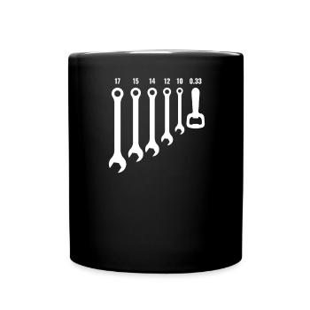 Bière outils clé à molette père cadeau - Mug uni - noir - Devant