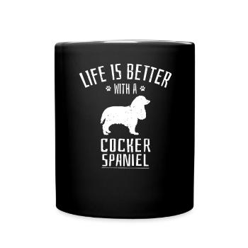 Cocker Chien épagneul cadeau d’épagneul - Mug uni - noir - Devant