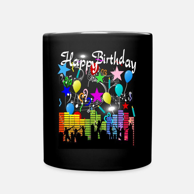 Geburtstag - Tasse einfarbig - Schwarz