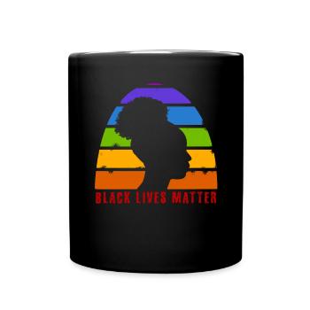 Black Lives Matter - Rainbow Afro Girl - Equality - Tasse einfarbig - Schwarz - Vorne