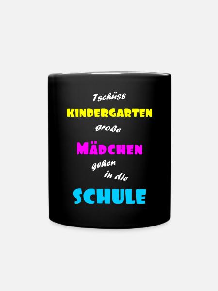 Einschulung Maedchen - Tasse einfarbig - Schwarz