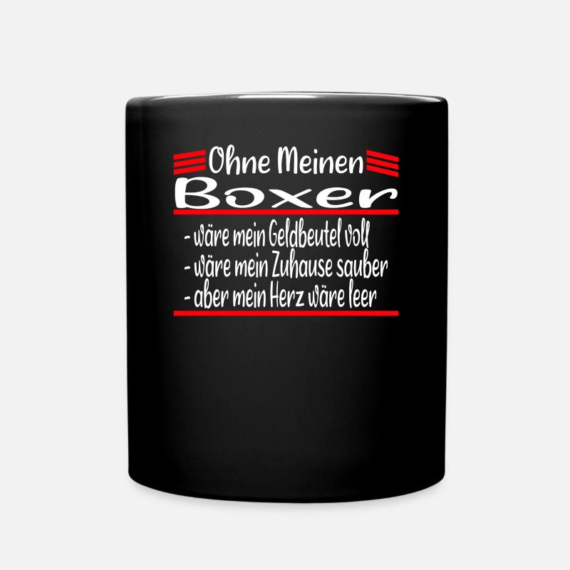 Boxer, Deutscher Boxer Hund Geschenk - Tasse einfarbig - Schwarz