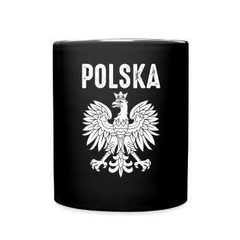 Pologne - Mug uni - noir - Devant