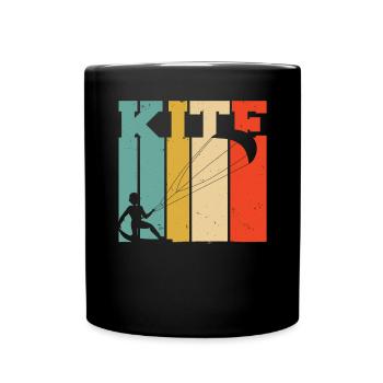 Kite kiting kitesurfing board kiter surfing gift - Full Colour Mug - black - Front