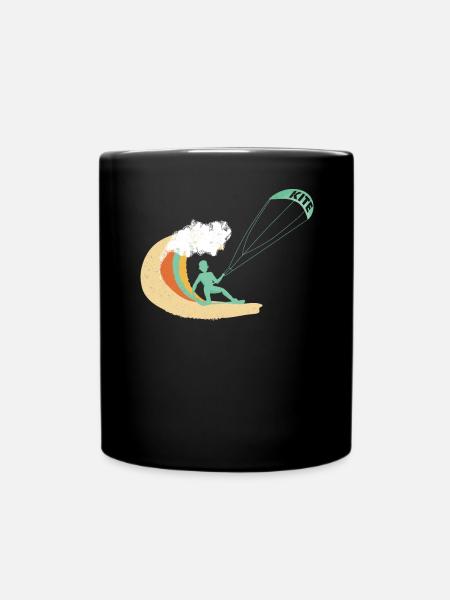 Kite Kiten Kitesurfen Board Kiter Surfen Geschenk - Tasse einfarbig - Schwarz