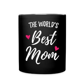 Die beste Mutter der Welt - Tasse einfarbig - Schwarz - Vorne