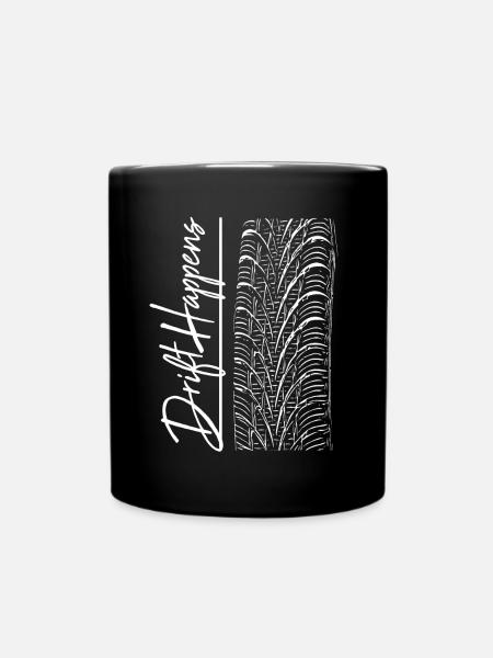 Drift Happens / Car / Motorcycle / Tire / Trend - Full Colour Mug - black