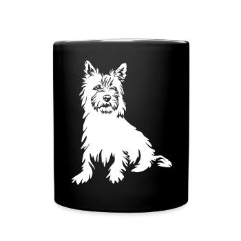 Cairn Terrier "Black Edition" - Tasse einfarbig - Schwarz - Vorne