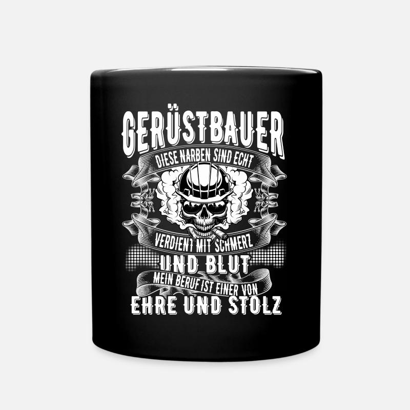 Gerüstbauer - Tasse einfarbig - Schwarz