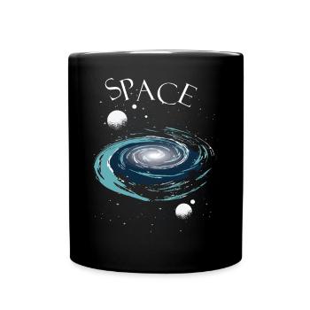 Galaktische Spiralgalaxie Gestaltung - Tasse einfarbig - Schwarz - Vorne